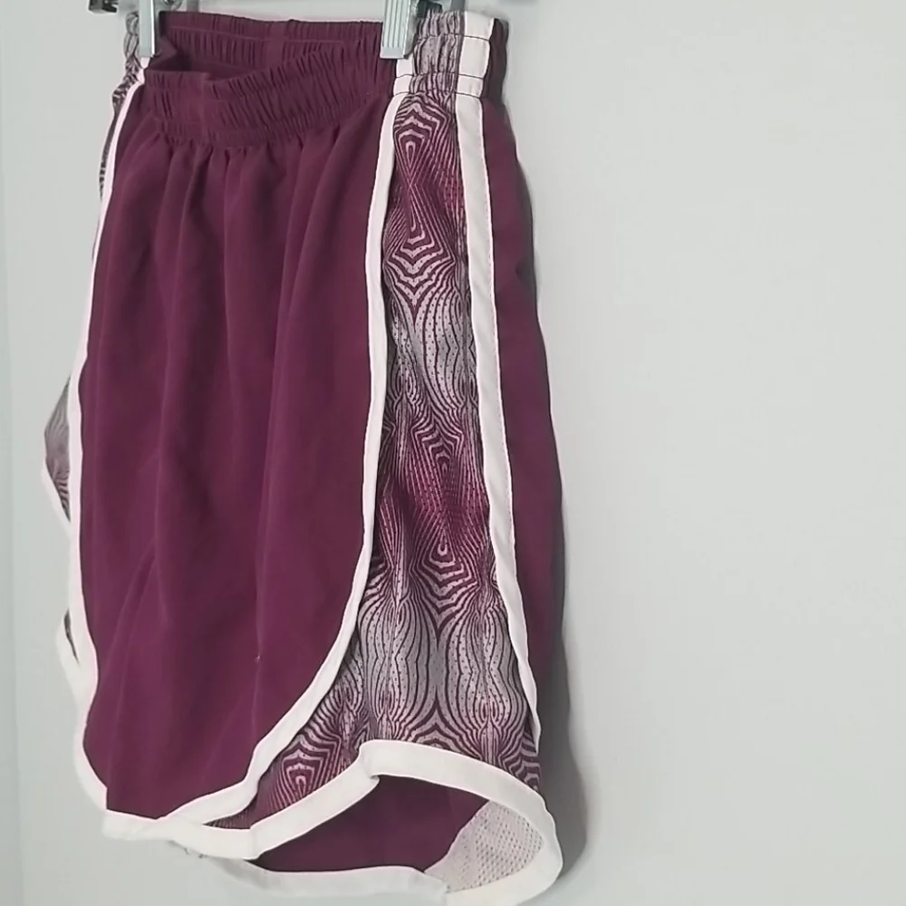 Nike red FITDRY running shorts lined